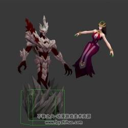 干將莫邪 3D模型 有綁定  高模