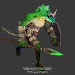 奔跑的蜥蜴獵手士兵3DMax模型下載 帶綁定