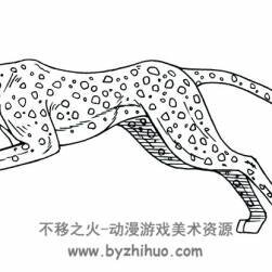 關(guān)于豹子 線稿行走奔跑等動作圖包分享 38P
