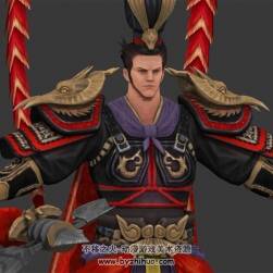 中式游戏角色人物古代三国吕布3DMax模型下载
