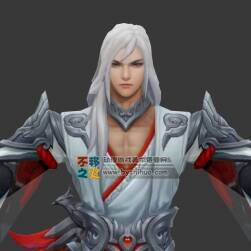 王者荣耀 李白[凤求凰] 带绑定3D模型