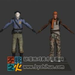 枪战游戏 警察丧尸 强盗 悍匪模型