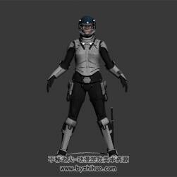 次世代 女性星際戰(zhàn)士 3D模型有綁定