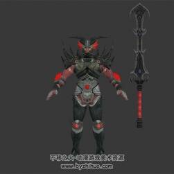 次世代魔幻風(fēng)巨劍鎧甲戰(zhàn)士 高精模3D模型四邊面