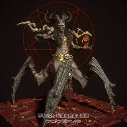 西方暗黑魔幻風(fēng) 蜘蛛腿BOSS 高精3D模型
