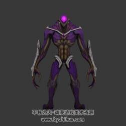 游戲人形怪物3DMax模型帶綁定下載（版本略高）
