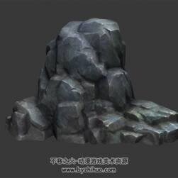 深色山石 3D模型 百度网盘下载