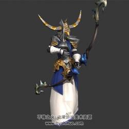 魔幻風(fēng)弓箭法師 3D模型 有綁定和待機(jī)、射箭的動作