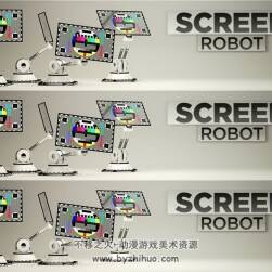 Screen-Robot c4d格式屏幕机器人3D模型下载
